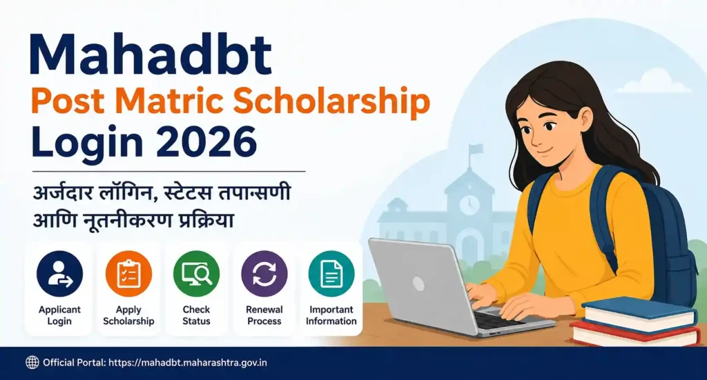 Mahadbt Post Matric Scholarship Login 2026
